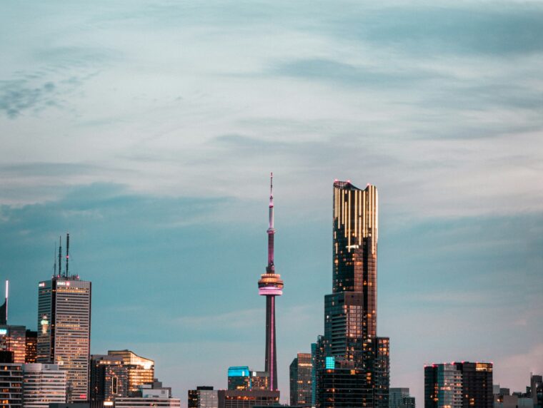 Toronto skyline at dusk &mdash; Canada Entrepreneur Pilot 2026 guide for African founders