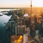 Canada Express Entry processing 2026 — Toronto skyline at sunset