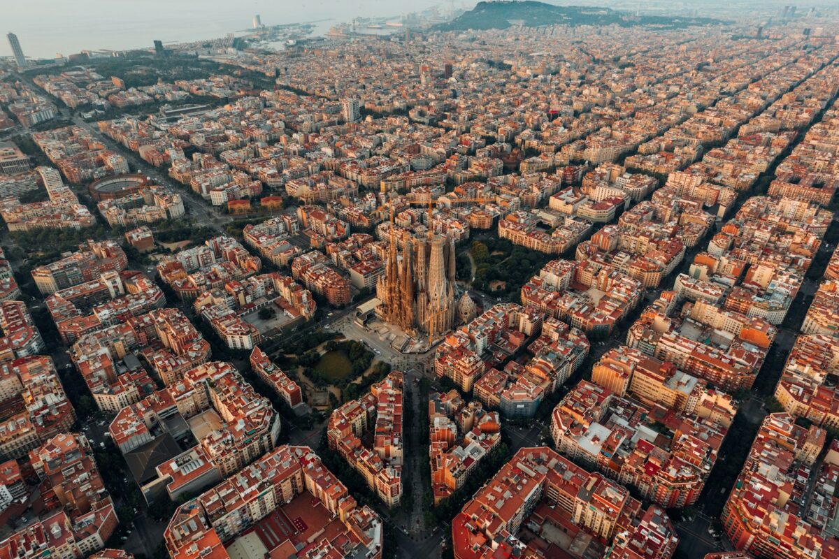 Spain Digital Nomad Visa 2026 Barcelona skyline view from rooftop