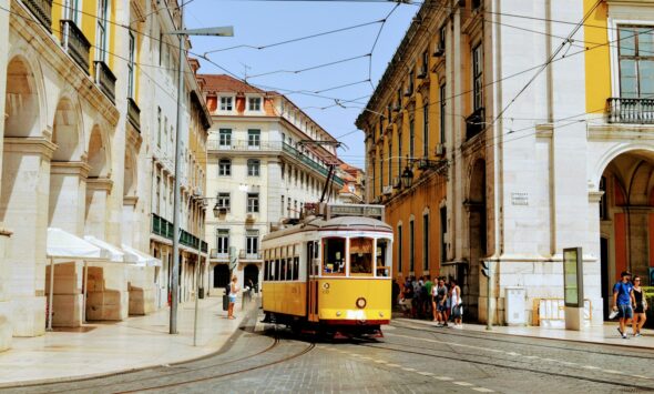 Portugal job-seeker visa — Lisbon tram and old town