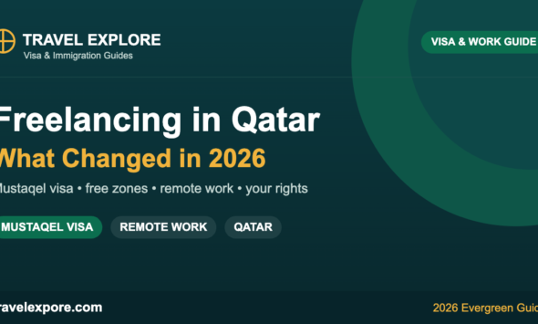 Freelance work in Qatar 2026 guide — Mustaqel visa, free zones and remote work
