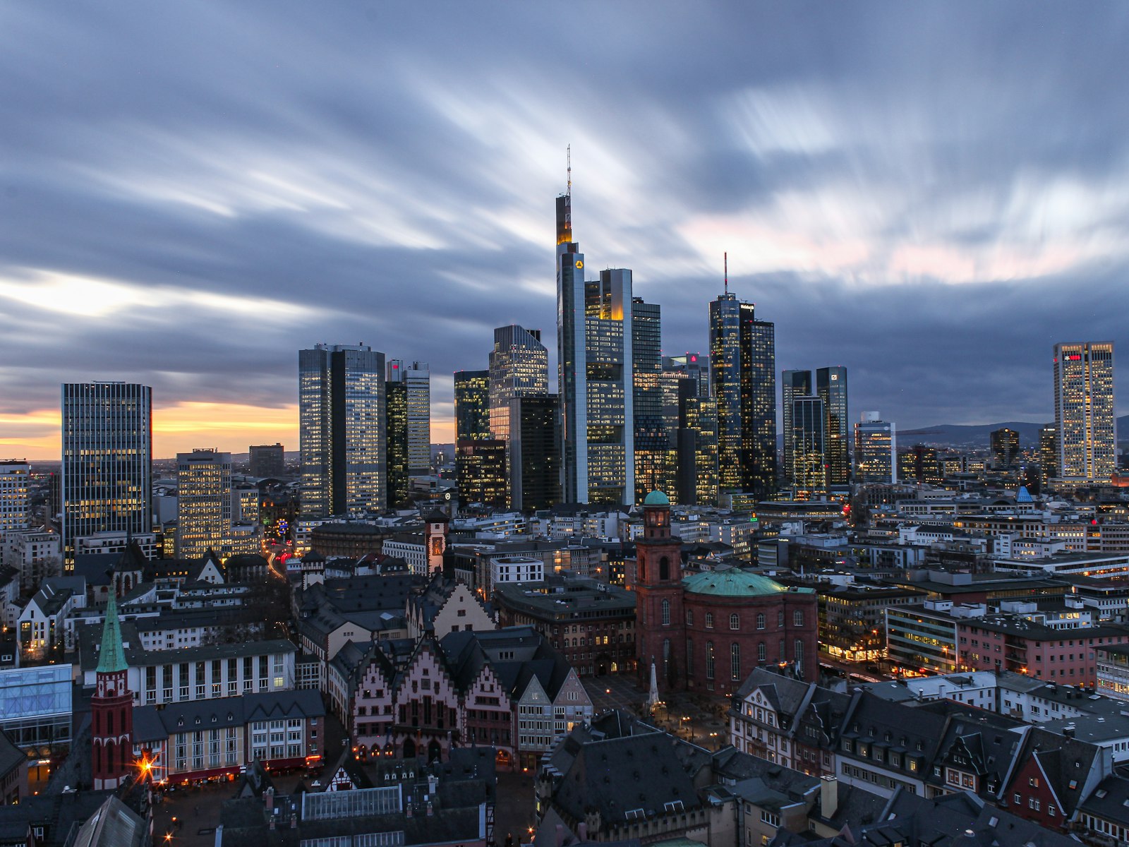 Frankfurt skyline illustrating the EU Blue Card salary threshold in Germany