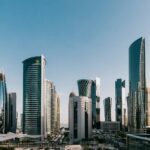 Qatar company formation founder overlooking the Doha skyline
