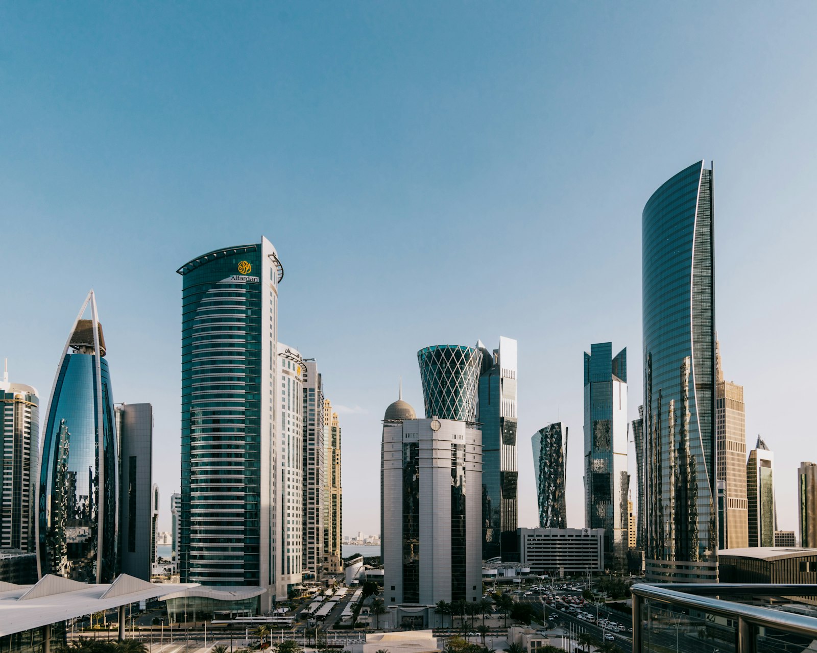 Qatar company formation founder overlooking the Doha skyline
