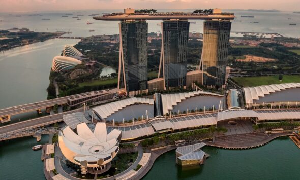 Singapore Employment Pass salary Marina Bay skyline